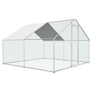 118-inch outdoor walk-in coop for 6–10 chickens with 1.38 inch mesh gap