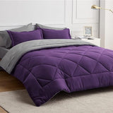 King Size Comforter Set - 7 Pieces Reversible King Bed in a Bag