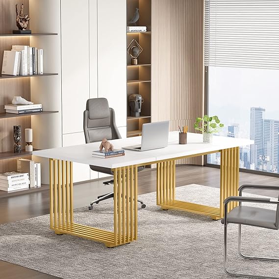 70.9" Modern Executive Desk, Wood Office Desk