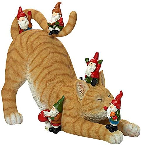 QM14001 Purr-fect Kitten Cat Statue ,full color 7"Wx5"Dx9.5"H