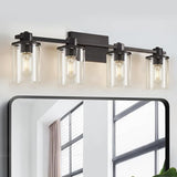 Black Vanity Light,3-Light Modern Bathroom Metal Wall Sconce Fixture