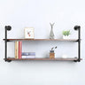 Industrial Pipe Shelving Wall Mounted,48in Rustic Metal Floating Shelves, Steampunk