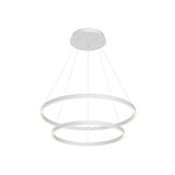 Cerchio - 138W LED Chandelier-1.5 Inches Tall and 31.5 Inches Wide-White Finish