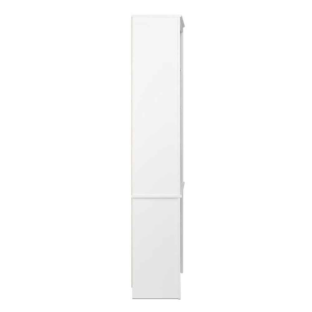 Sonoma Tall 6-Tier Bookcase 80"H with 2 Adjustable Shelves, White Storage Cabinet, Modern Display Cabinet, Bookshelf with Storage Shelves for Home Office, Living Room, Bedroom Organizer