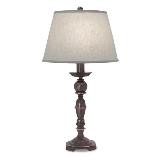 30"H Oxidized Bronze Signature by Stiffel Table Lamp, 3-Way