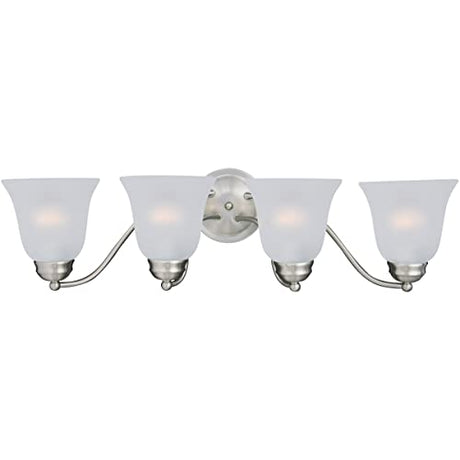 4 Light Bath Vanity in Contemporary style-27.5 Inches Wide by 8 inches high-Satin Nickel