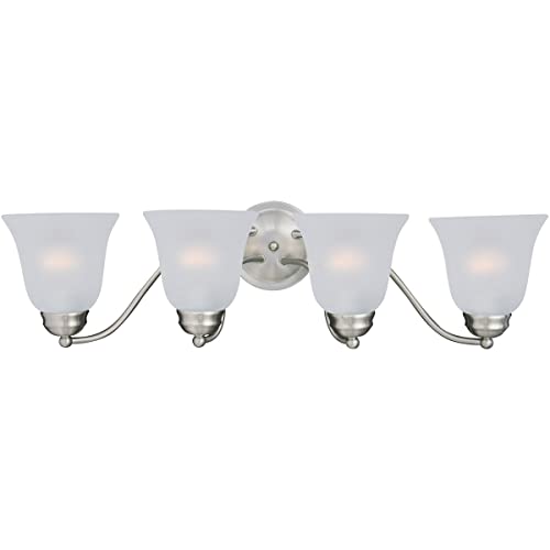 4 Light Bath Vanity in Contemporary style-27.5 Inches Wide by 8 inches high-Satin Nickel