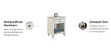 Bermuda White Night Stand by Home Styles
