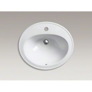 20X17 LAV/CTR HOLE, 20.25" x 17.5", Oval Basin Composition with Overflow Drain