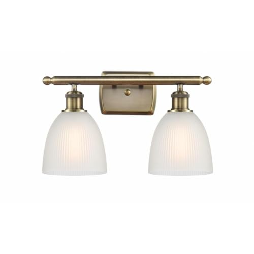 Innovations 516-2W-AB-G381 Transitional Two Light Bath Vanity from Ballston Collection in Brass - Antique Finish
