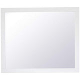 36" x 30" Wood Frame Bathroom Mirror in White Finish