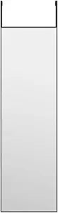 Door Mirror - Black Aluminum and Glass Wall-Mountable