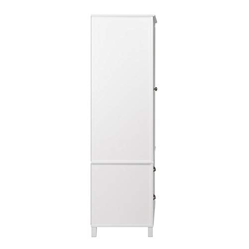 100% Solid Wood Smart Wardrobe/Armoire/Closet, Mocha Color