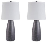 Shavontae Modern Table Lamp Set - 27.5" Gray Poly Lamps (2-Pack)