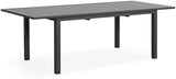 Aluminum Outdoor Dining Table, 68"-91.5" Adjustable Length Oversized