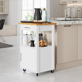 Kitchen Island Cart with Storage,Rolling Side Table on Wheels