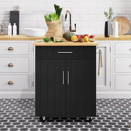 Kitchen Island Cart with Storage,Rolling Side Table on Wheels