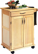 General Line Kitchen Mobile Cart with Drop Leaf Breakfast Bar