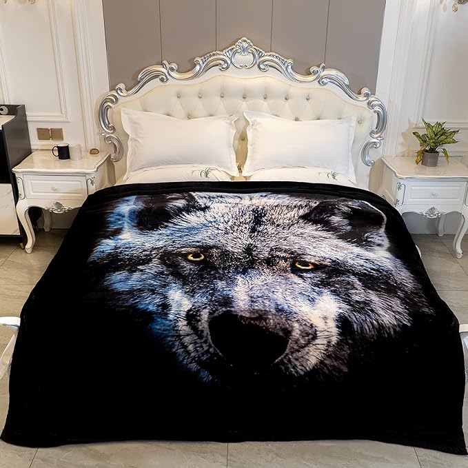 Heavy Faux Mink Blanket - 9LB, Single-Ply, King Size Thick Fleece