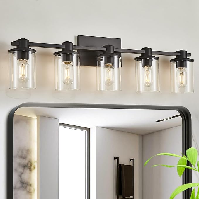 Black Vanity Light,3-Light Modern Bathroom Metal Wall Sconce Fixture