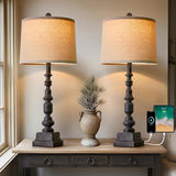 Oneach Vintage Table Lamps with Dual USB Port