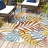 AMC100A-3 Tropics Palm Leaves Indoo Area-Rug Bohemian Floral Easy