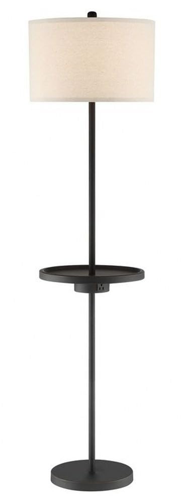 62" Tray Table Floor Lamp with Outlet and USB
