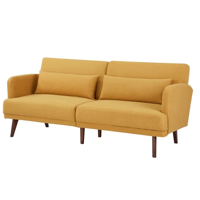 Home Series Mid-Century Modern 76.38'' Upholstered Convertible 3-Seater Sofa