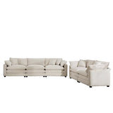 Modern Fabric Living Room Set of 2 Sofas - 2-Seat & 3-Seat