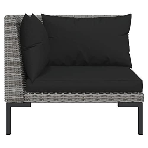 10 Piece Patio Lounge Set with Cushions - Weather-Resistant Poly Rattan Outdoor