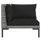 10 Piece Patio Lounge Set with Cushions - Weather-Resistant Poly Rattan Outdoor