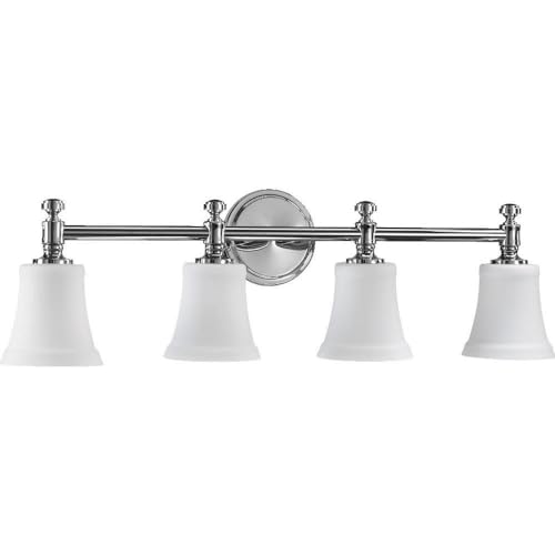 5122-4-14, Vanity Glass Wall Vanity Lighting, 4LT, 300 Total Watts, Chrome