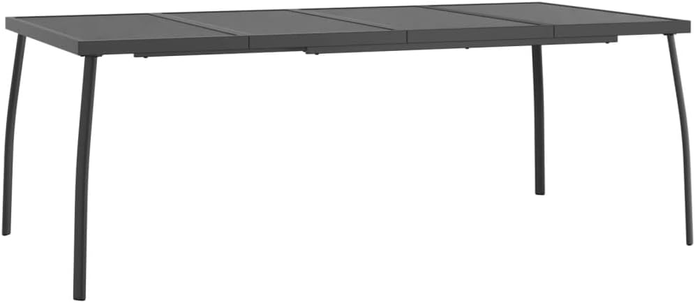 Patio Table Anthracite 78.7"x39.4"x28.3" Steel Mesh