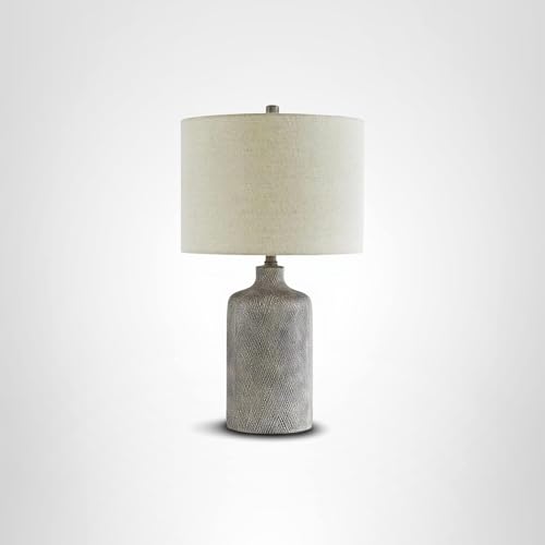 Linus Modern Ceramic Table Lamp 25" Natural Stone Finish