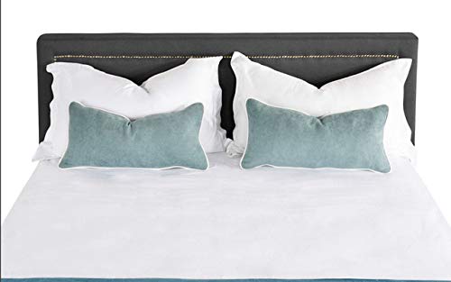 Roma Furniture Twin Upholstered Tufted Headboard & Bed Frame-32 Tall Stitched Platform