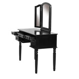 St. Croix Collection Vanity Set with Stool, Black