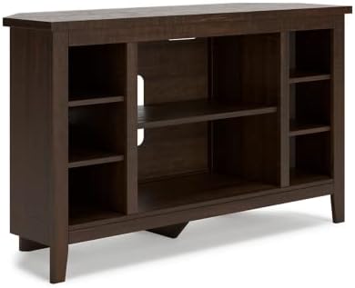 Dorrinson Modern Corner TV Stand with Fireplace Option & Fits TVs Up to 48 Inches