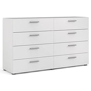 Pemberly Row 3 Piece Double Dresser and Nightstand Bedroom Set in White