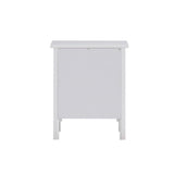 Iolanda 1-Drawer Wooden Nightstand with Compartment in White