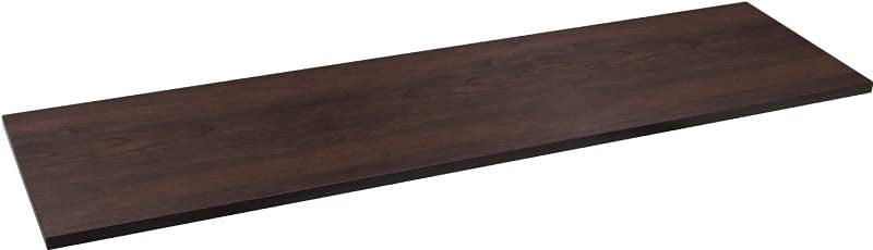 5/8 in. H x 8 in. W x 48 in. D Espresso Particle Board Shelf