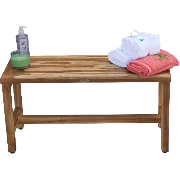 Natural Color Waterproof Teak Wood Shower Bench