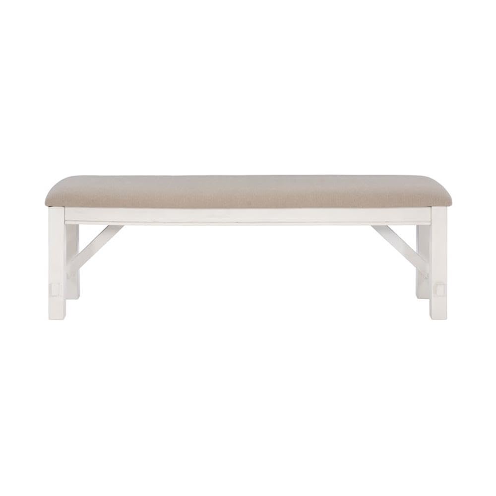20" Transitional Fabric/Wood Bench