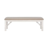 Pemberly Row20" Transitional Fabric/Wood Bench in Beige/Smokey