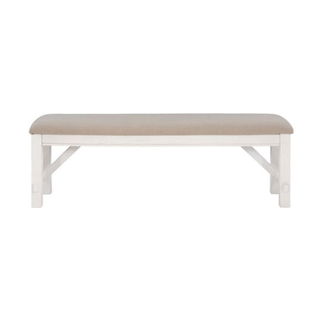 Pemberly Row20" Transitional Fabric/Wood Bench in Beige/Smokey