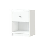 4 Pieces Set of Modern Wood Bedroom Furniture in White Finish