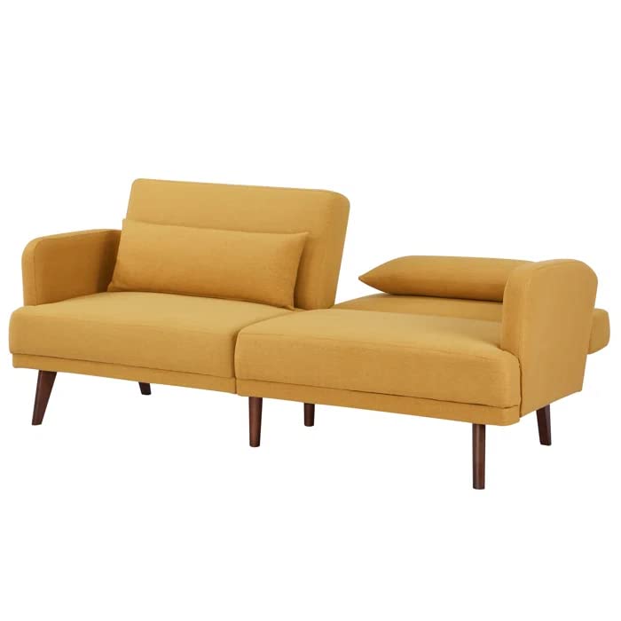 Home Series Mid-Century Modern 76.38'' Upholstered Convertible 3-Seater Sofa