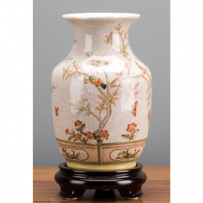 Home Décor Antique Reproductions - 6" D X 8" H VASE -Tiburon(PREDRILLED