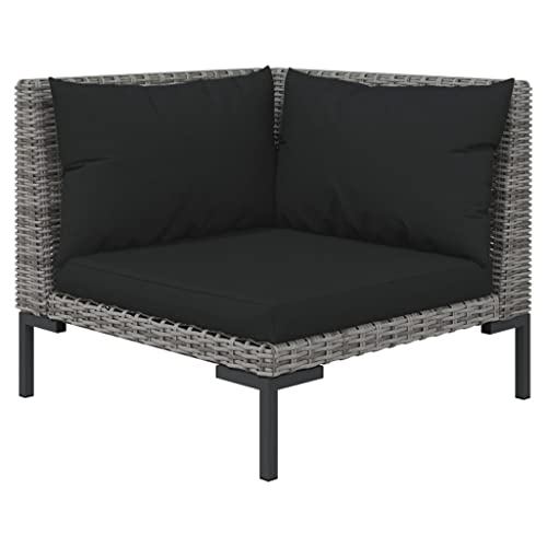 10 Piece Patio Lounge Set with Cushions - Weather-Resistant Poly Rattan Outdoor
