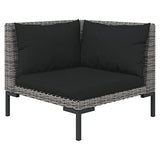 10 Piece Patio Lounge Set with Cushions - Weather-Resistant Poly Rattan Outdoor