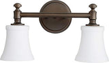 5122-2-186 Transitional Two Light Vanity from Rossington Collection in Bronze/Dark Finish,